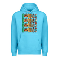 Ocean Blue Gobble till you wobble Thanksgiving turkey Premium Hoodie - NancyCooperArtShop