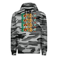 Slate Camo Gobble till you wobble Thanksgiving turkey Premium Hoodie - NancyCooperArtShop