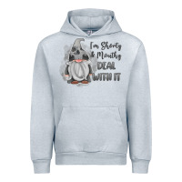 Heather Grey im shorty mouthy deal with it gnome Urban Hoodie - MaliasSmallBusiness