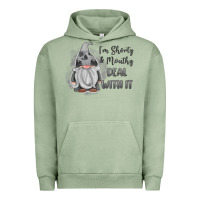 Pigment Oil Green im shorty mouthy deal with it gnome Urban Hoodie - MaliasSmallBusiness