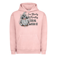 Pigment Salmon im shorty mouthy deal with it gnome Urban Hoodie - MaliasSmallBusiness