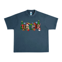 Midnight Navy Christmas teacher Urban Heavy Tee - Zillion Design Studio