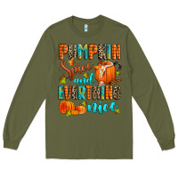Army Green pumpkin spice and everthing nice Long Sleeve Tee - Zillion Design Studio