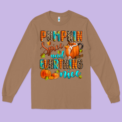 Pumpkin Spice And Everthing Nice Long Sleeve Tee Designed By Zillion Design Studio