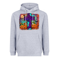 Heather Grey halloween cross Heavyweight Hoodie - JahusDesignShop