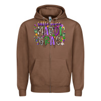Chestnut little miss mardi gras Zipper Hoodie - RacoonDesign