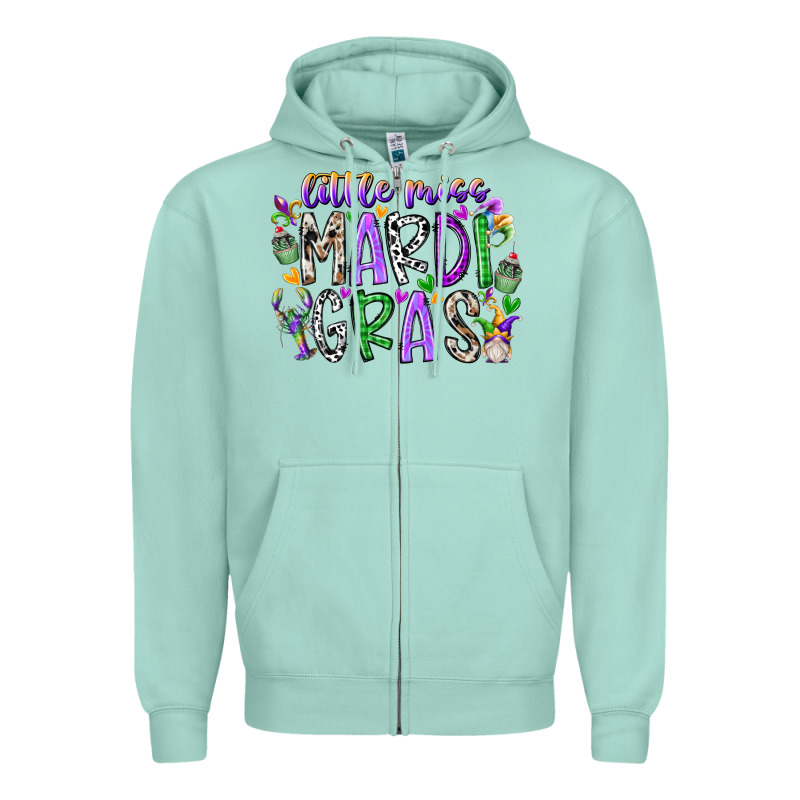 Little Miss Mardi Gras Zipper Hoodie by RacoonDesign | Teevron