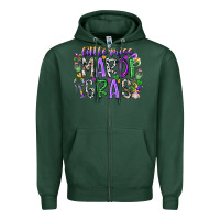 Sports Green little miss mardi gras Zipper Hoodie - RacoonDesign