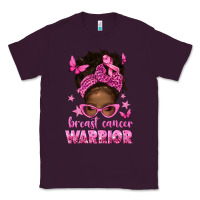 Plum afro messy bun breast cancer warrior Classic Tee - texasbilliewilder