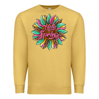 Antique Gold hello spring sunflower Premium Sweatshirt - Artiststas