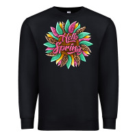 Black hello spring sunflower Premium Sweatshirt - Artiststas