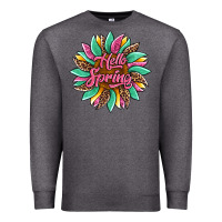 Charcoal Heather hello spring sunflower Premium Sweatshirt - Artiststas