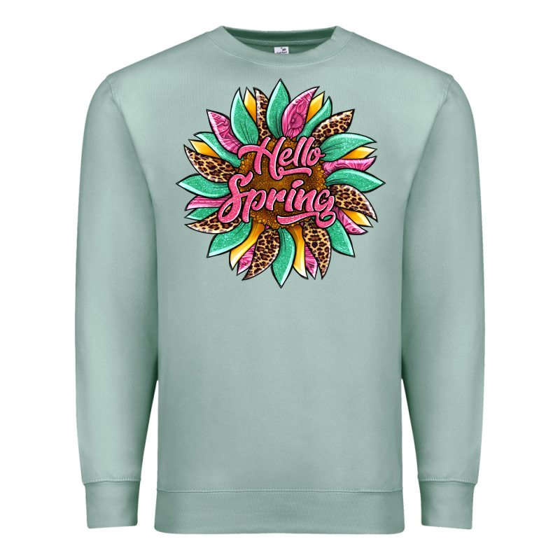 Hello Spring Sunflower Premium Sweatshirt by Artiststas | Teevron