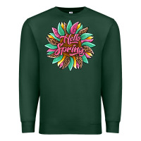 Sports Green hello spring sunflower Premium Sweatshirt - Artiststas