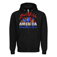 Black god bless america land that i love Zipper Hoodie - HRA Design Shop