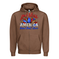 Chestnut god bless america land that i love Zipper Hoodie - HRA Design Shop