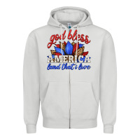 Dove Grey god bless america land that i love Zipper Hoodie - HRA Design Shop