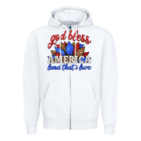 White god bless america land that i love Zipper Hoodie - HRA Design Shop