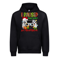 Black i paused my game for christmas Urban Hoodie - MaliasSmallBusiness