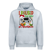 Heather Grey i paused my game for christmas Urban Hoodie - MaliasSmallBusiness