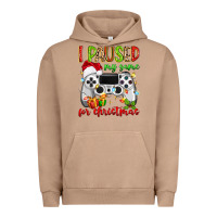 Pigment Burro i paused my game for christmas Urban Hoodie - MaliasSmallBusiness