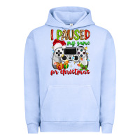 Pigment Grape Ice i paused my game for christmas Urban Hoodie - MaliasSmallBusiness