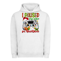 Pigment Lunar Rock i paused my game for christmas Urban Hoodie - MaliasSmallBusiness