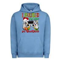 Pigment Pebble Blue i paused my game for christmas Urban Hoodie - MaliasSmallBusiness