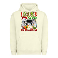 Pigment Pistachio i paused my game for christmas Urban Hoodie - MaliasSmallBusiness