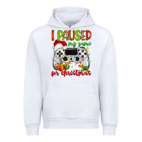 White i paused my game for christmas Urban Hoodie - MaliasSmallBusiness