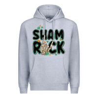 Heather Grey sham rock Premium Hoodie - MaliasSmallBusiness