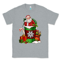 Heather Grey Christmas Santa Claus Coffee Cup Classic Tee - FaDigitalArtStudio
