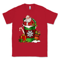 Red Christmas Santa Claus Coffee Cup Classic Tee - FaDigitalArtStudio