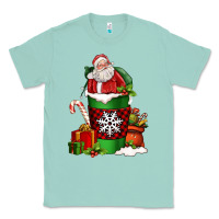 Seafoam Christmas Santa Claus Coffee Cup Classic Tee - FaDigitalArtStudio