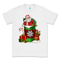 White Christmas Santa Claus Coffee Cup Classic Tee - FaDigitalArtStudio