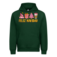 Forest Green feliz navidad Urban Hoodie - MaliasSmallBusiness