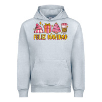 Heather Grey feliz navidad Urban Hoodie - MaliasSmallBusiness
