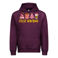 Mauve Wine feliz navidad Urban Hoodie - MaliasSmallBusiness