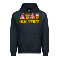 Navy feliz navidad Urban Hoodie - MaliasSmallBusiness