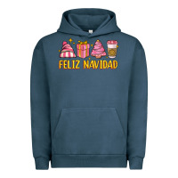Pigment Midnight Navy feliz navidad Urban Hoodie - MaliasSmallBusiness