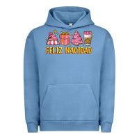 Pigment Pebble Blue feliz navidad Urban Hoodie - MaliasSmallBusiness