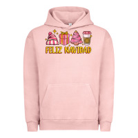 Pigment Salmon feliz navidad Urban Hoodie - MaliasSmallBusiness