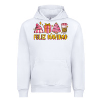 White feliz navidad Urban Hoodie - MaliasSmallBusiness