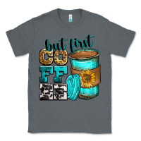 Charcoal Heather but first coffee Classic Tee - Zillion Design Studio