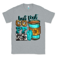 Heather Grey but first coffee Classic Tee - Zillion Design Studio