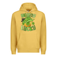 Antique Gold howdy go lucky st patrics day Premium Hoodie - MaliasSmallBusiness