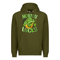 Army Green howdy go lucky st patrics day Premium Hoodie - MaliasSmallBusiness