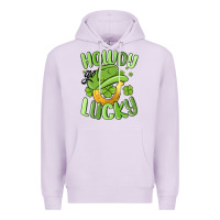 Lilac howdy go lucky st patrics day Premium Hoodie - MaliasSmallBusiness