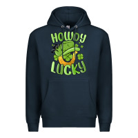 Navy howdy go lucky st patrics day Premium Hoodie - MaliasSmallBusiness