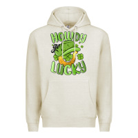 Oatmeal Heather howdy go lucky st patrics day Premium Hoodie - MaliasSmallBusiness